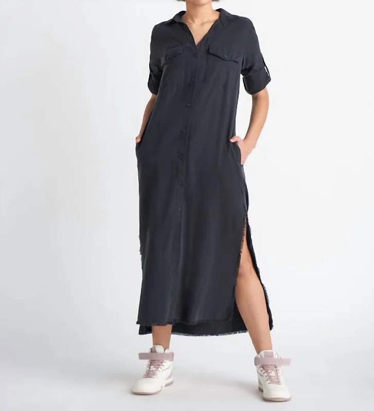 Casual Clothing For Women A-Line Maxi Dress in Black