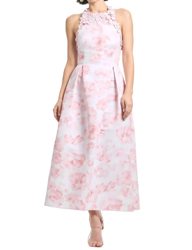 Women's Vintage Garments Carissa Dress In Blush Watercolor Floral