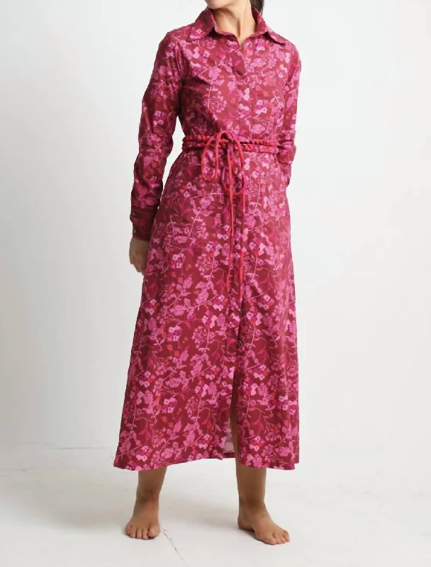 Women's Formal Event Outfit Cecile Midi Dress In Floral Red