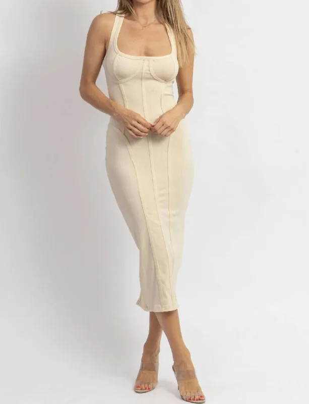 Women's Formal Clothes Limited - Edition Drops Felicity Midi Dress In Cream