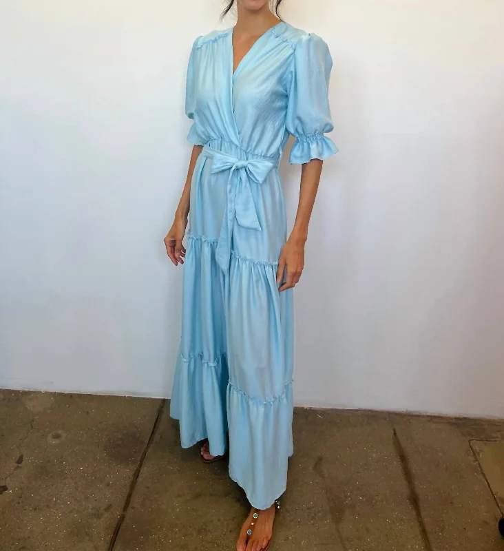 Women's Elegant Evening Attire Syros Maxi Dress In Sky Blue