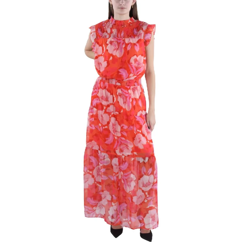 Women's Timeless Attire Plus Womens Floral Smocked Maxi Dress