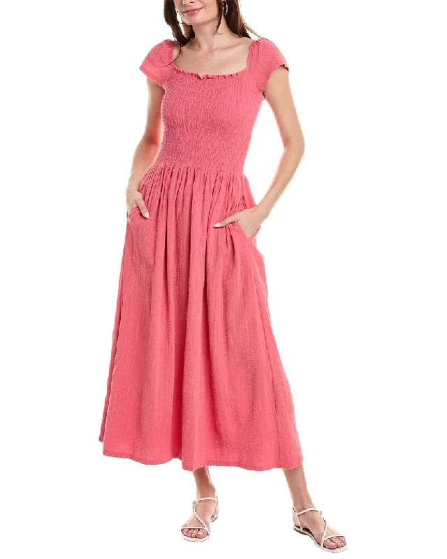 Women's Holiday Clothes Splendid Tai Ruched Midi Dress