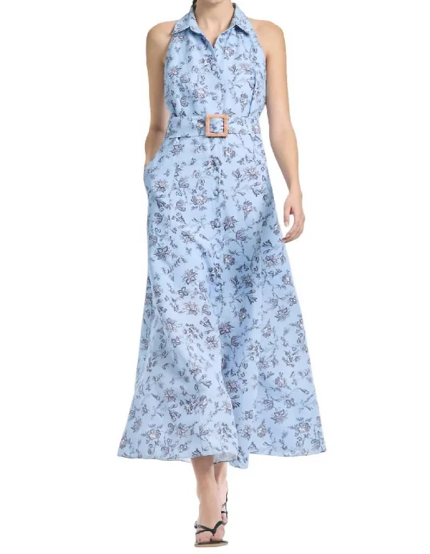 Women's Seasonal Apparel Casey Dress In Sky Floral