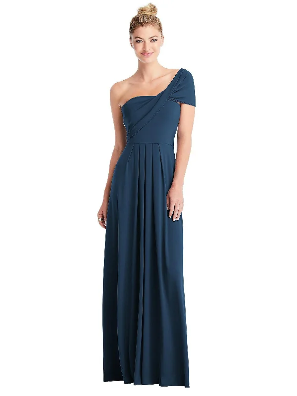 Women's Elegant Evening Outfit Loop Convertible Maxi Dress