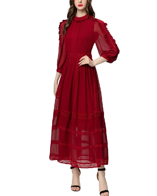 Women's Chic Outerwear Garments BURRYCO Maxi Dress