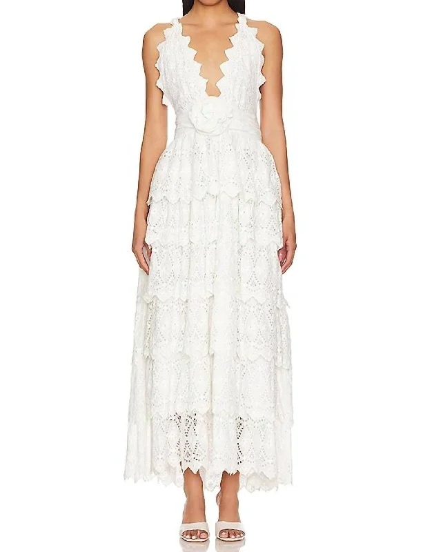 Women's Evening Attire Nevis Maxi Dress In Off White