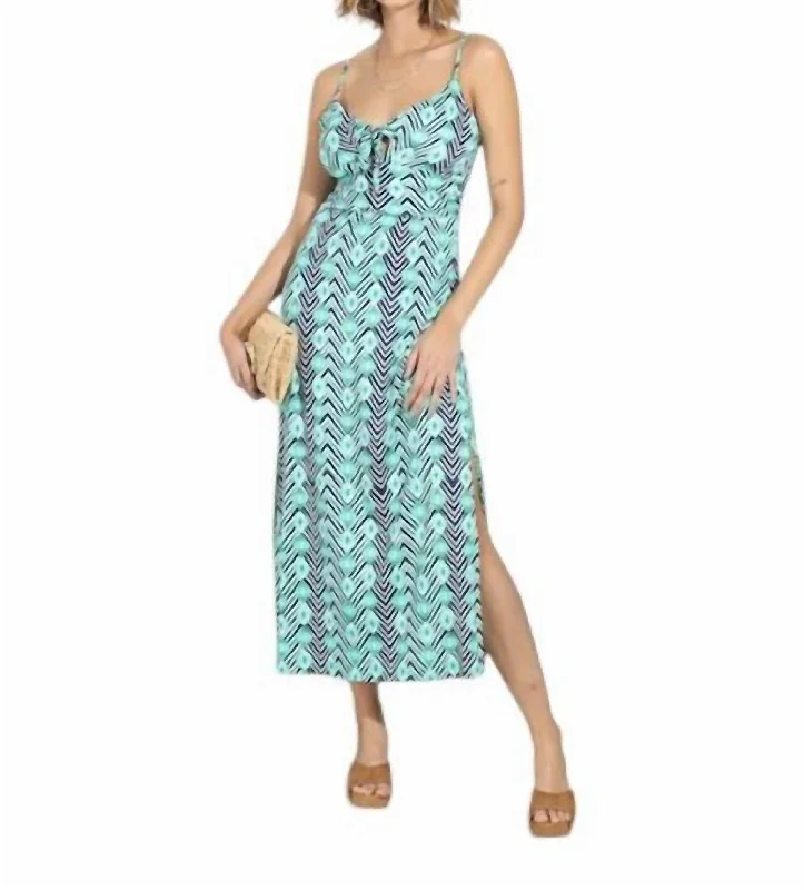 Affordable Luxury Women's Apparel Barbados Maxi Dress With Slit In Mint