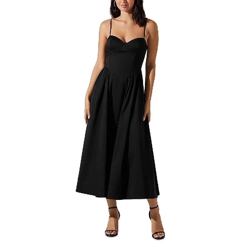 Women's Stylish Professional Apparel Womens Corset Sea,ed Ribbed Maxi Dress