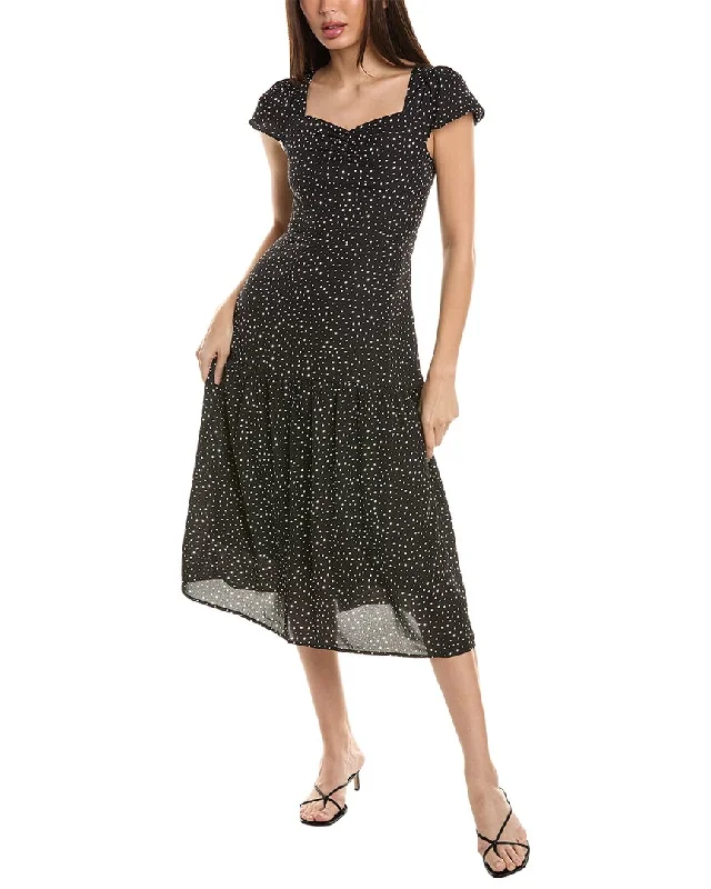 Luxury Women's Clothes Avantlook Polka Dot Midi Dress