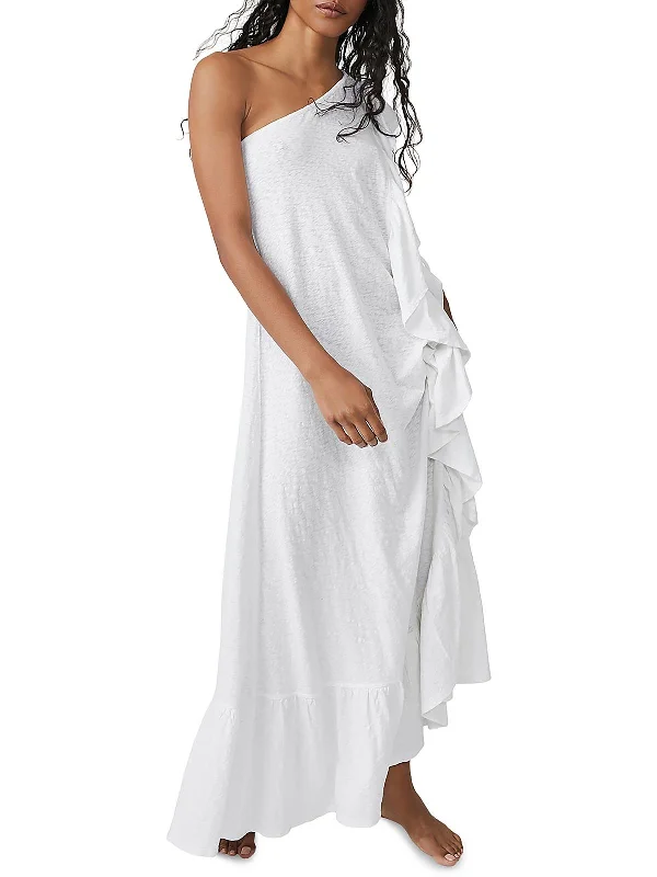 Chic Women's Attire Elisa Womens Ruffled Long Maxi Dress