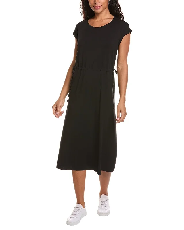 Stylish Outerwear Clothes For Women EILEEN FISHER Jewel Neck Midi Dress