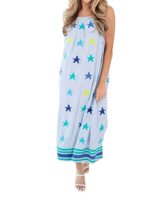 Casual Apparel For Women Ali Rae Midi Dress In Blue Star