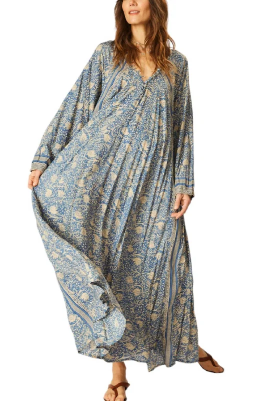 Women's Stylish Professional Apparel Fiore Maxi Dress In Water Lily Blue