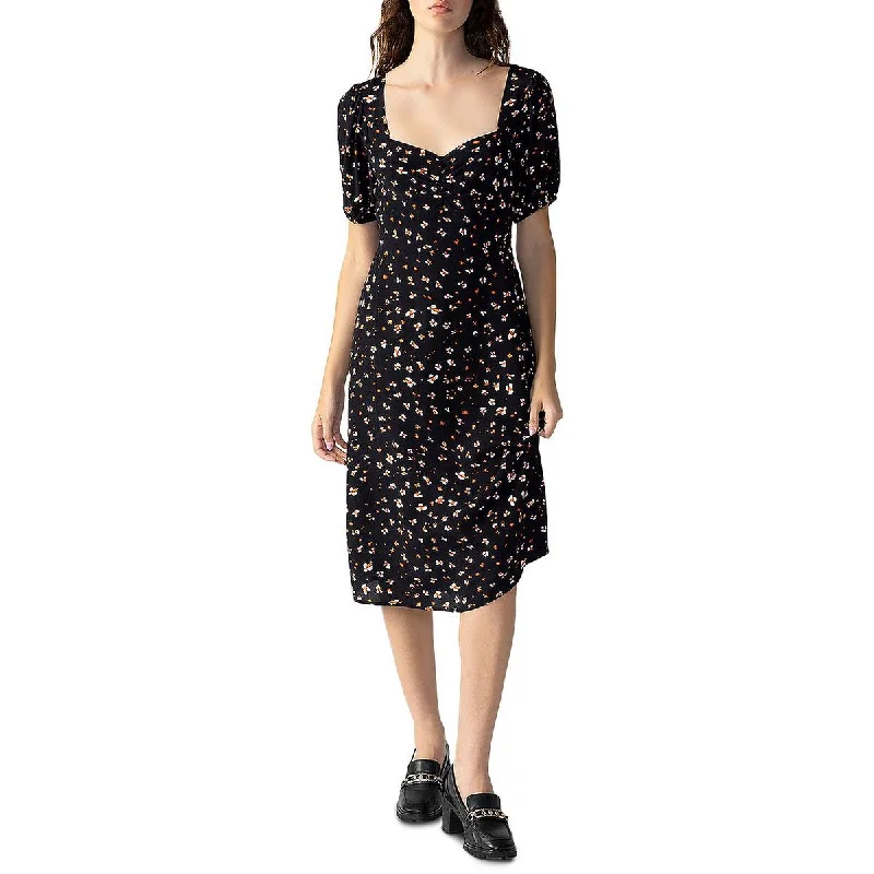 Women's Clothing For Holiday Travel Save on Classic Elegant Styles Womens Floral Tie Waist Midi Dress