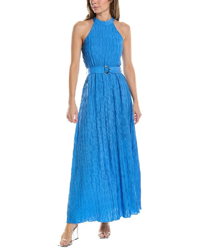 Timeless Women's Garments Flowy Fabric MARION Textured Maxi Dress