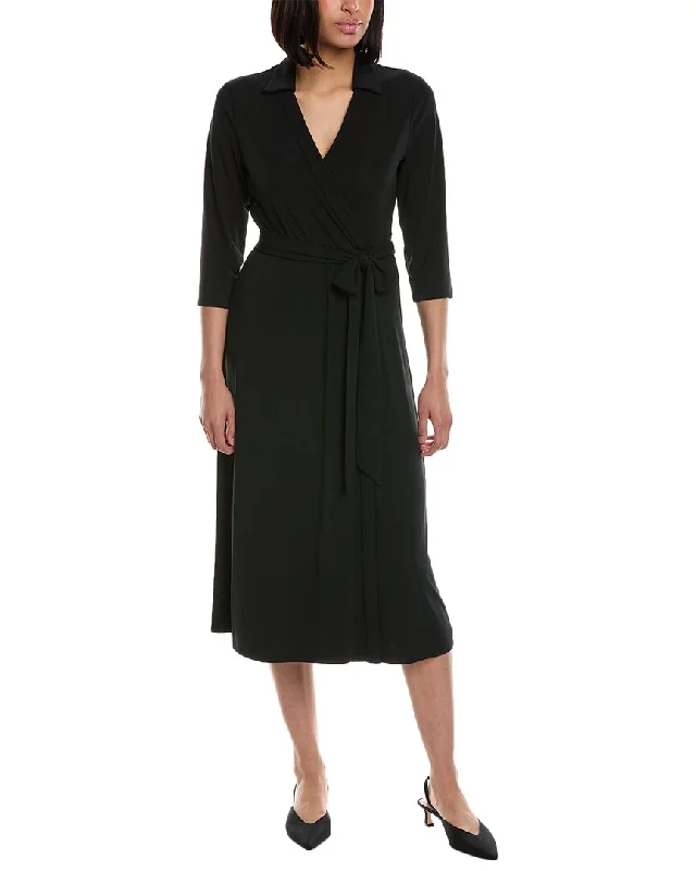 Comfortable Lounge Clothing Anne Klein Wrap Midi Dress