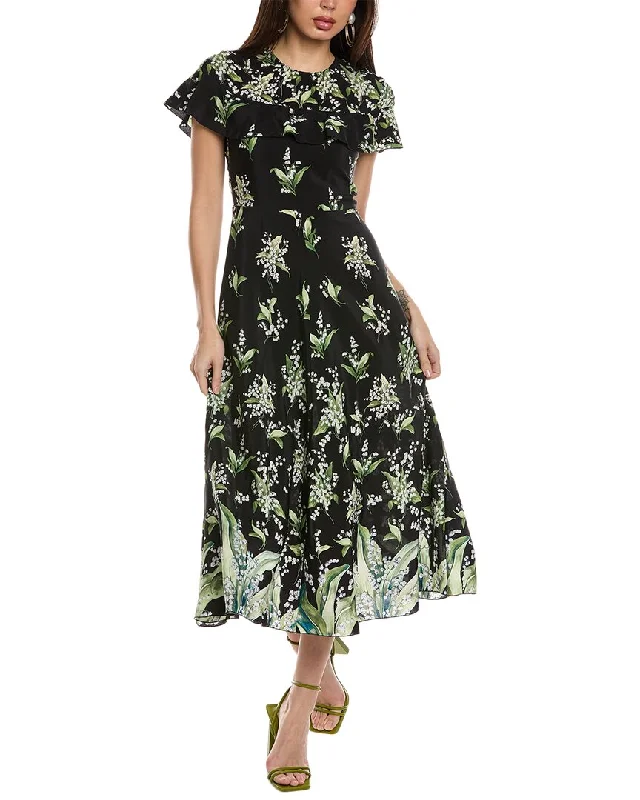 Women's Elegant Clothing Sets RED Valentino Silk Midi Dress