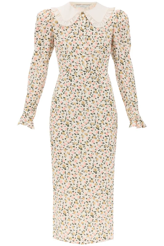 Women's Evening Wear Attire Alessandra Rich Women's Floral Shirt Dress