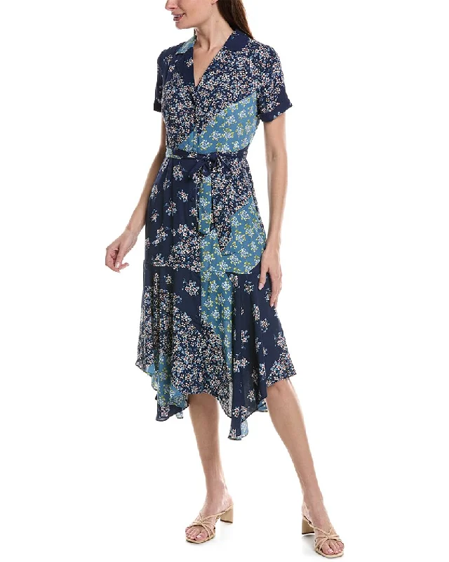 Women's Outerwear Garments Nanette Nanette Lepore Printed Crepe Chiffon Midi Dress