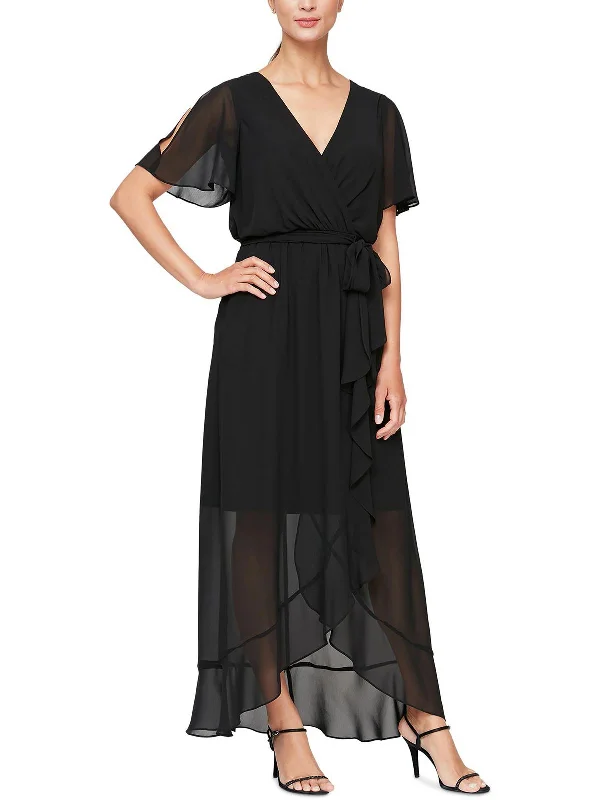 Women's Outerwear Clothing Graceful Movement Womens Sheer Long Maxi Dress