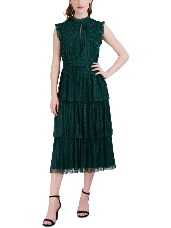 Women's Evening Garments Womens Tiered Keyhole Maxi Dress