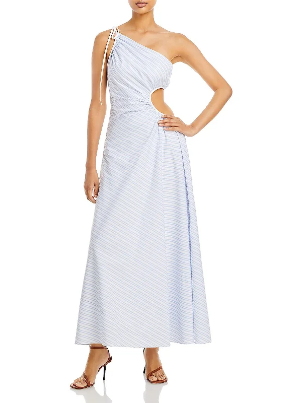 Women's Activewear Garments Womens Cotton Striped Maxi Dress