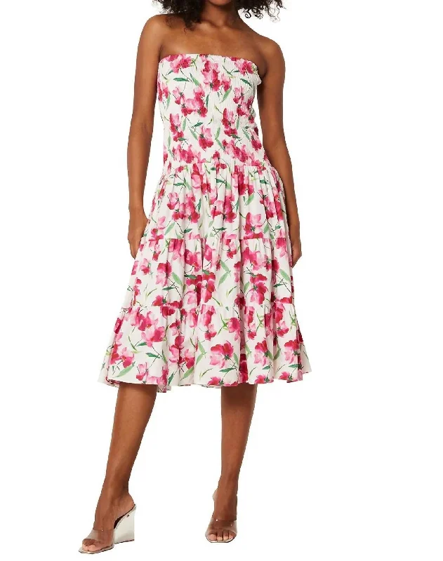 Women's Functional Outdoor Garments Convertible Dress In Fuschia Floral