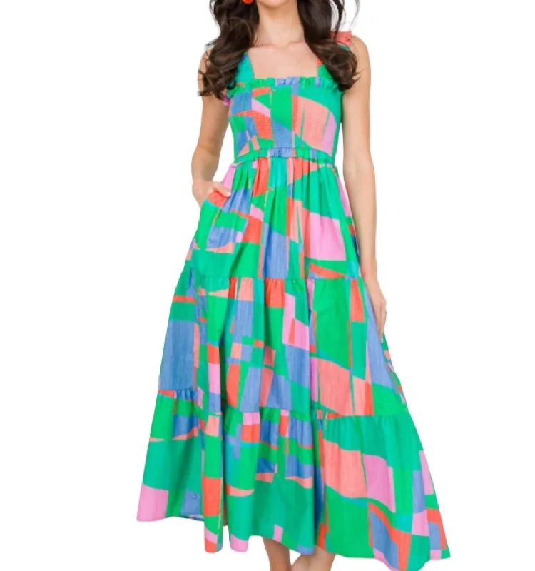 Women's Stylish Casual Garments Spring Into Summer Maxi Dress In Green