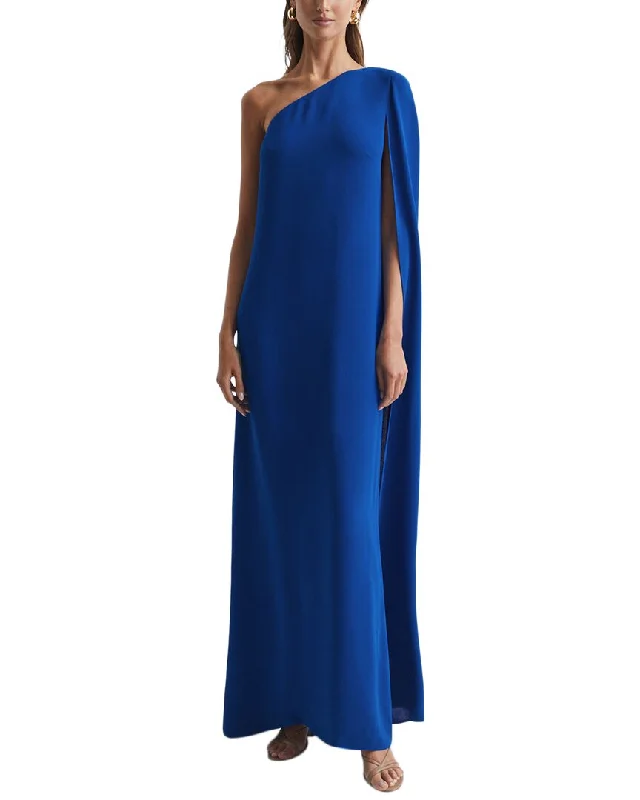 Women's Holiday Apparel Reiss Nina Cape One Shoulder Maxi Dress