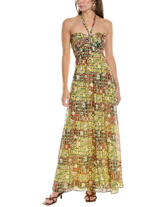 Women's Occasion Wear Apparel Diane von Furstenberg Ainslina Silk-Blend Maxi Dress