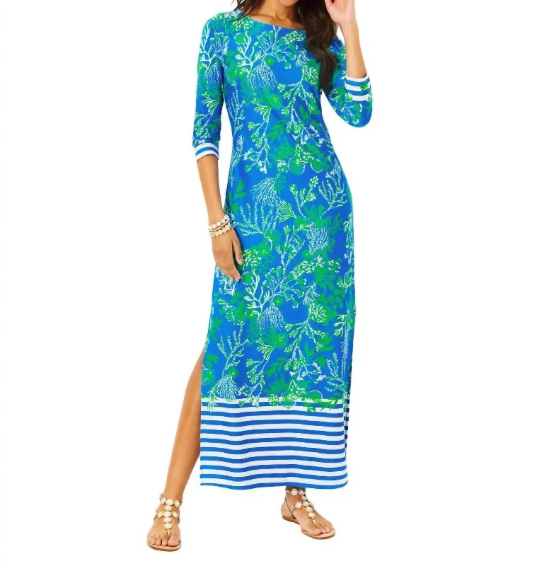 Women's Trendy Casual Outfit Seralina Maxi Dress In Briny Blue A Bit Salty