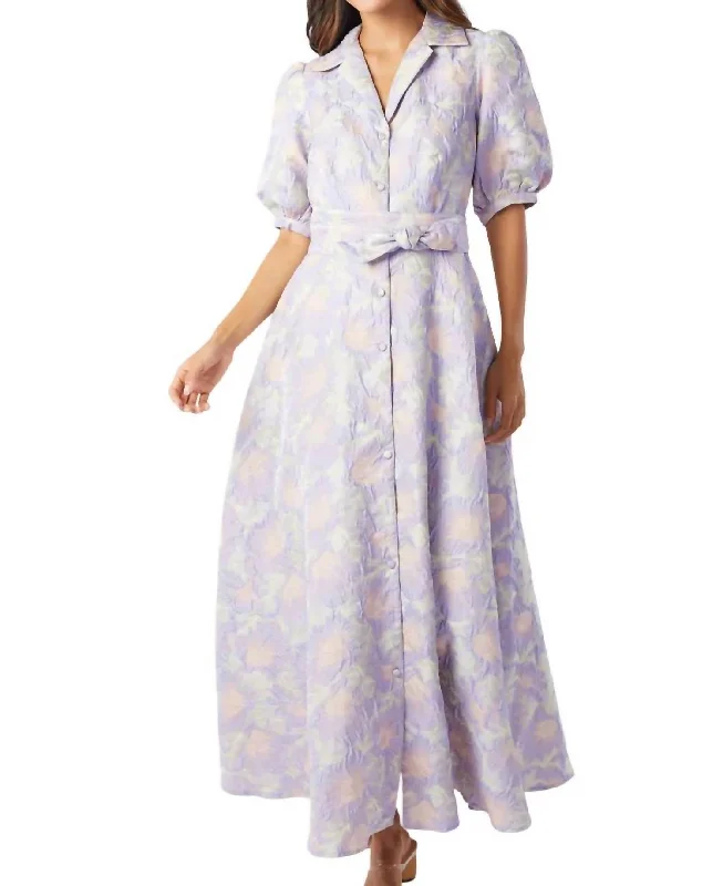 Women's Attire Charlotte Gown In Lilac Floral