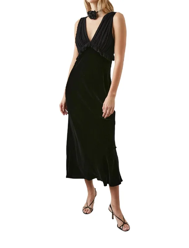 Women's Outdoor Activity Garments Gilda Midi Dress In Black