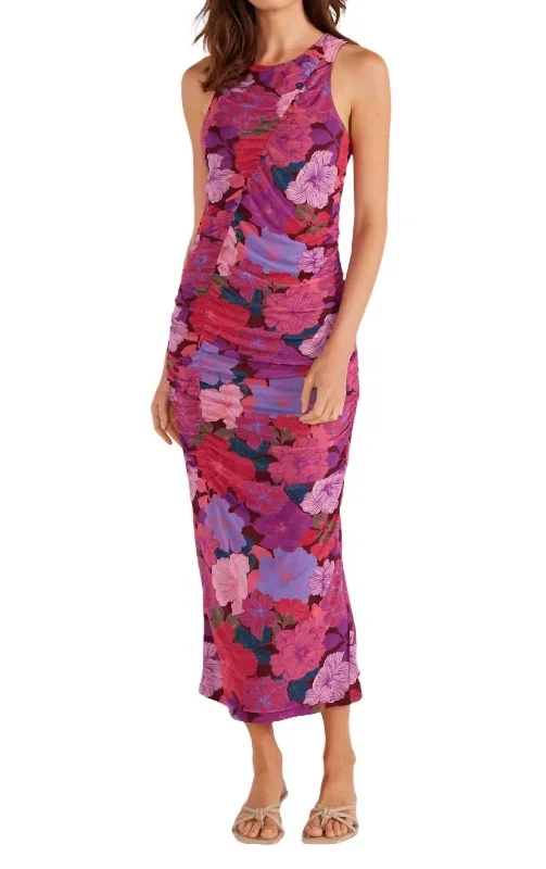 Women's Wedding Apparel Lexie Mesh Midi Dress In Floral-Blooms