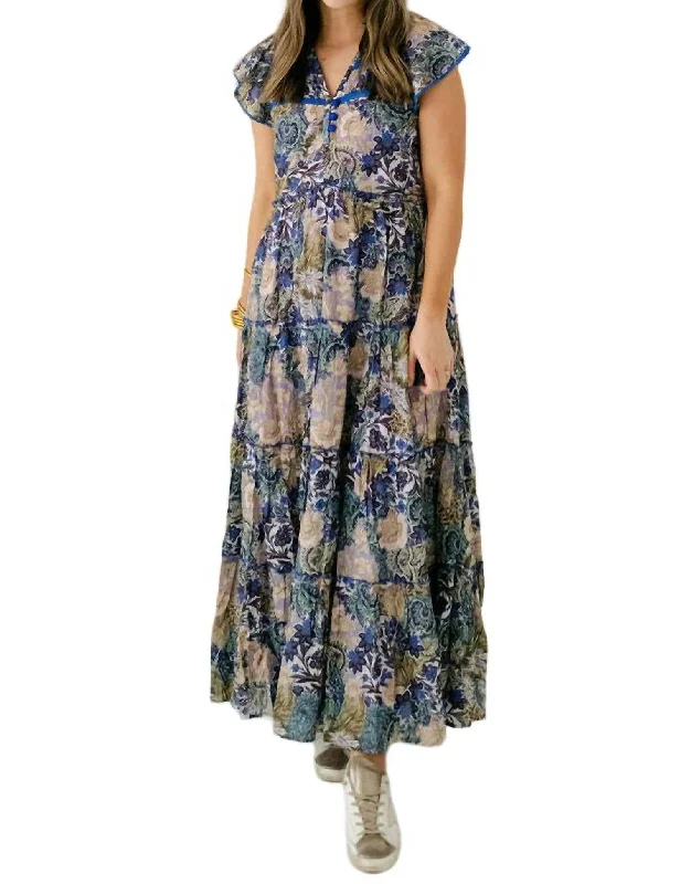 Women's Relaxed Clothes Louisa Midi Dress In Garden Party