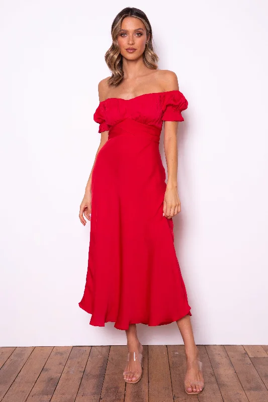 Women's Vintage Garments Samantha Dress - Red