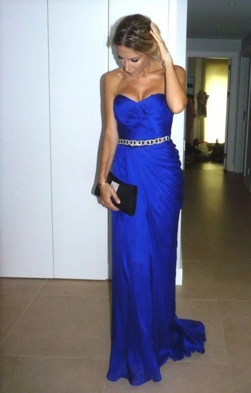 Women's Outerwear Clothing Evening Dress,Evening Dresses,Prom Gowns,Royal Blue Prom Dresses     cg22589