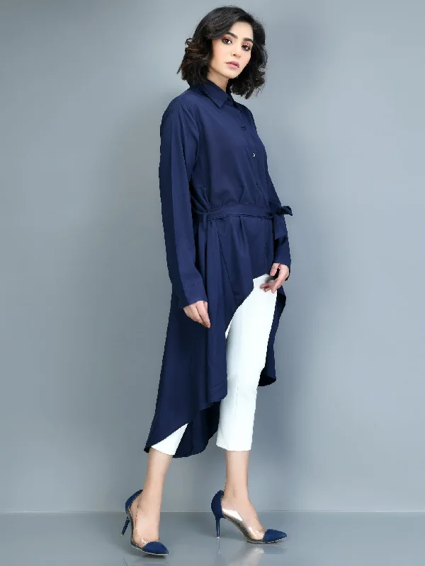 Stylish Women's Garments For Holidays High Low Shirt Dress