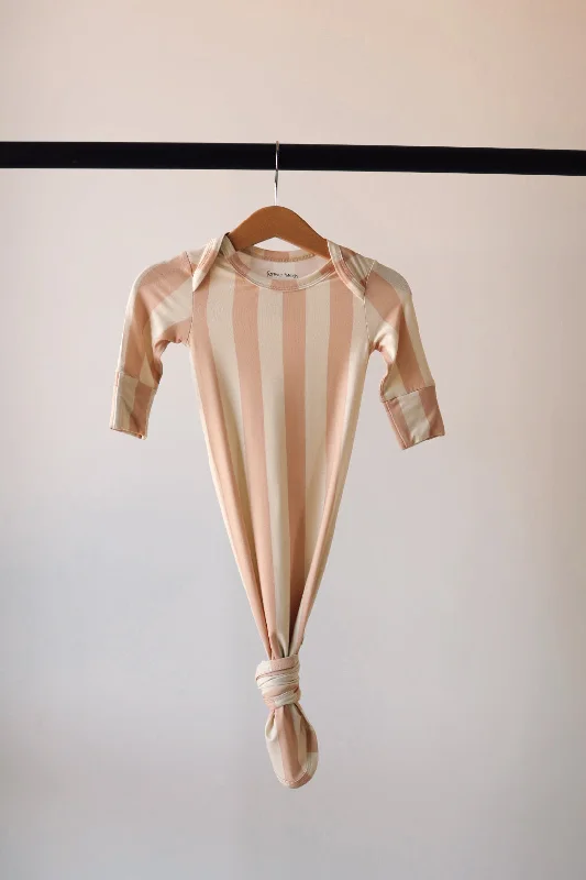 Formal Outfit For Women Feminine Allure Bamboo Knotted Gown  | Candy Stripe