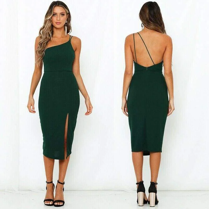 Women's Seasonal Clothes Polished Finish FashionSierra - Women Sleeveless Split Bodycon Dress