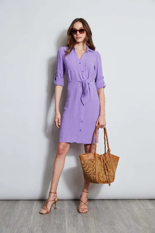 Women's Tailored Outfit Utility Tie Shirt Dress