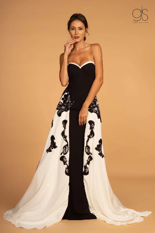 Women's Outdoor Activity Garments Long Formal Black and White Prom Dress