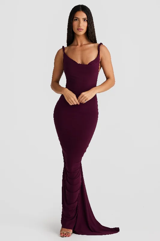 Women's Clothes And Apparel Sets Yelena Gown - Mulberry