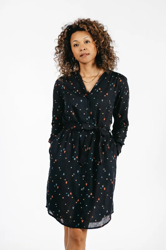 Stylish Women's Clothing Emery Shirt Dress / Artifact Print