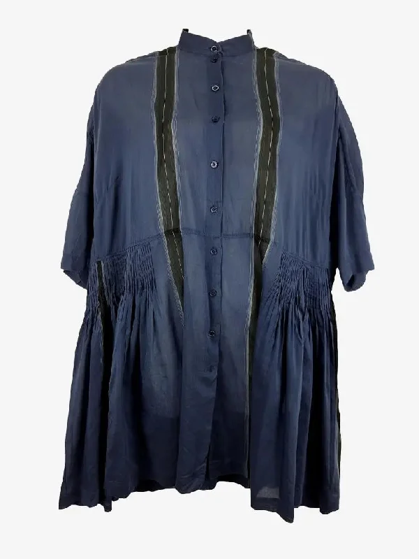 Women's Cozy Winter Attire Scanlan Theodore Sheer Pleated Shirt Dress Size OSFA