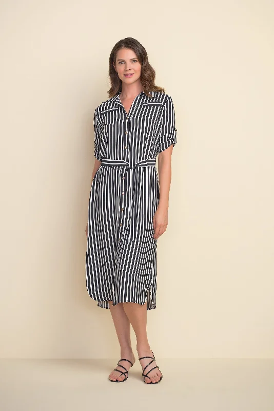 Fashion-Forward Women's Clothing Joseph Ribkoff Classic Stripe Shirt Dress