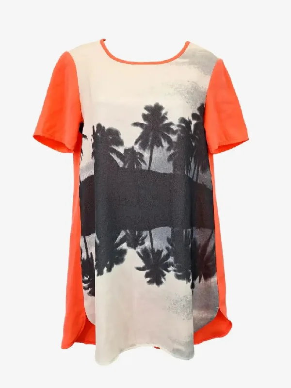 Women's Garments Finders Keepers Vibrant Coral LA Palms T-shirt Dress Size S