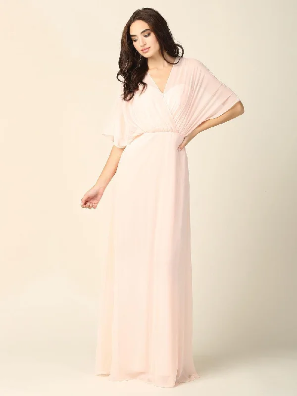 Women's Seasonal Attire Limited - Stock Formal Mother of the Bride Draped Chiffon Gown Sale