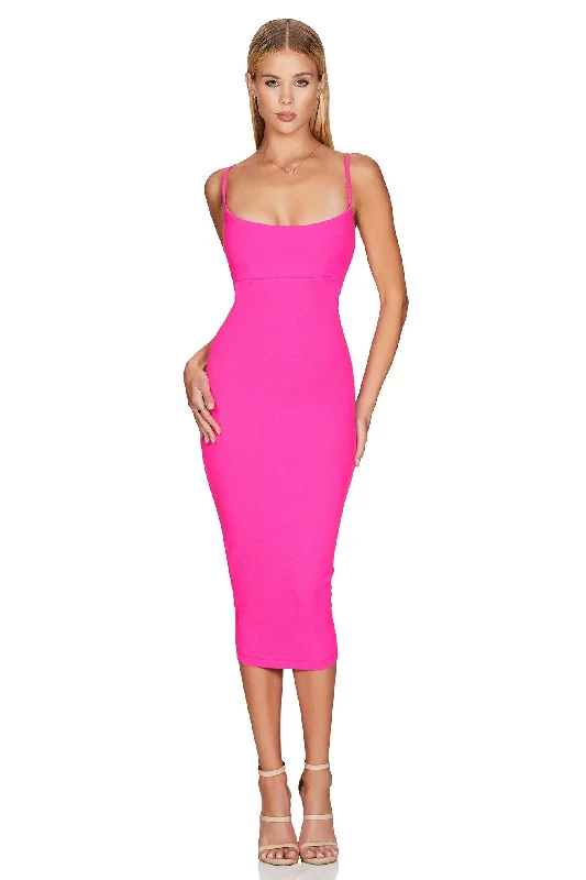 Formal Attire For Women Nookie Bailey Midi Dress - Neon Pink